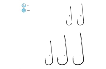 Image of Gamakatsu 0 Aberdeen Hook, Needle Point, Long Shank, Light Wire, Ringed Eye, Bronze, Size 1, 10 per Pack, 9108, Bronze, 1, 09110