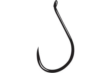 Image of Gamakatsu 0 Octopus Hook, Barbed, Needle Point, Ringed Eye, NS Black, Size 8/0, 6 per Pack, 2418