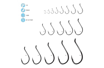 Image of Gamakatsu 0 Octopus Hook, Barbed, Needle Point, Ringed Eye, Bronze, Size 3/0, 6 per Pack, 2113