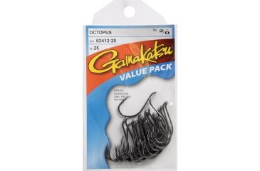 Image of Gamakatsu Black Octopus Hook 25 Pack - #2/0 078217