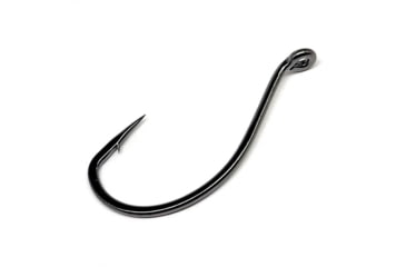 Image of Gamakatsu Fishing Hook, Needle Point, Wide Gap, All Purpose, Ringed Eye, NS Black, Size 8, 10 per Pack, 202406