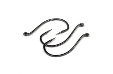 Image of Gamakatsu Fishing Hook, Needle Point, Wide Gap, All Purpose, Ringed Eye, NS Black, Size 8, 10 per Pack, 202406