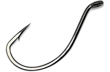 Image of Gamakatsu Fishing Hook, Needle Point, Wide Gap, All Purpose, Ringed Eye, NS Black, Size 8, 10 per Pack, 202406