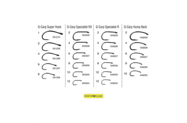 Image of Gamakatsu G-Carp Hump Back 4, 10 Hooks P/P 348208