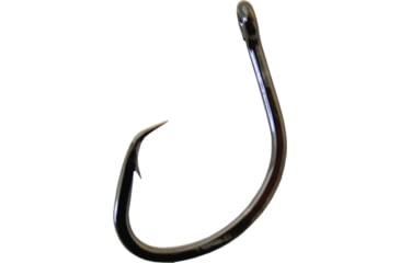 Image of Gamakatsu Nautilus Circle Hook, Needle Point, Offset Ringed Eye, NS Black, Size 1, 8 per Pack, 42410