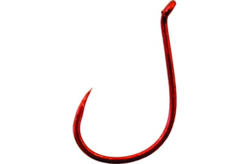 Image of Gamakatsu Octopus Hook, Barbless, Needle Point Offset, Ringed Eye, Red, Size 4, 25 per Pack, 75308-25