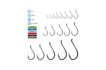Image of Gamakatsu Octopus Nano Alpha All Purpose Fishing Hook, Size 1/0, Black, 02211