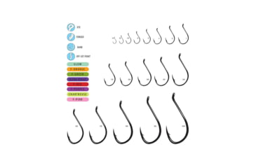 Image of Gamakatsu Octopus Nano Alpha All Purpose Fishing Hook, Size 1/0, Black, 02211