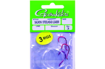 Image of Gamakatsu Salmon/Steelhead Leader, Needle Point, Octopus, 40 lb, Red, Size 4/0, 3 Per Pack, 217314-40