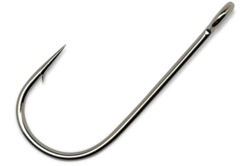 Image of Gamakatsu Siwash Hook, Needle Point, All Purpose, Open Eye, Nickel, Size 10, 6 per Pack, Nkl, 10, 10005