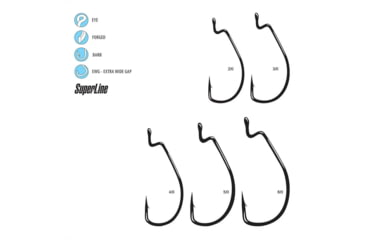 Image of Gamakatsu Super Line Ewg Nsb 6/0, 3 Hooks P/P 74416