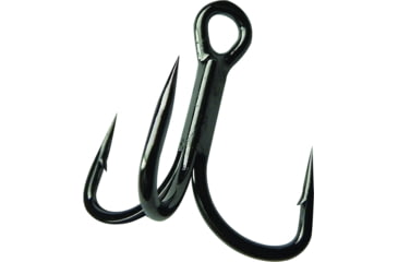 Image of Gamakatsu Treble Hook, Needle Point, 2X Short Shank Extra Wide Gap, Magic Eye, NS Black, Size 6, 6 per Pack, 317407