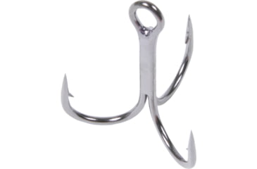 Image of Gamakatsu Treble Hook, Needle Point, Round Bend, 2X Heavy Wire, NS Black, Size 1/0, 6 per Pack, 57411
