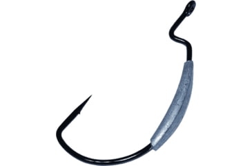 Image of Gamakatsu Weighted Monster Hook, Needle Point, Extra Wide Gap, Ringed Eye, NS Black, Size 5/0, 3 per Pack, 283415-1/4