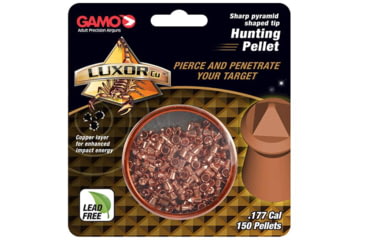 Image of Gamo .177 Caliber Luxor Cu Sharp Pyramid Shaped Hunting Pellets, 150 Pack, 632282054