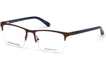Image of Gant GA3169 Eyeglass Frames - Matte Dark Brown Frame Color, Matte Dark Brown Lens Color