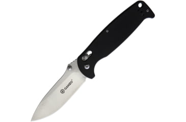 Image of Ganzo Knives G7412 G-Lock Black Folding Knife, 3.5 satin finish 440C stainless blade, Black G10 handle, G7412-BK-WS