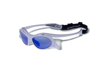Image of Gargoyles Gamer Sunglasses w/ White  Frame, Green w/Blue Mirror Lens GAR10700067