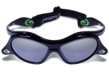 Image of Gargoyles Gamer Sunglasses w/ Black Frame, Smoke w/Silver Mirror Lens GAR10700065