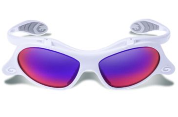 Image of Gargoyles Gamer Sunglasses w/ White Frame, Smoke w/Plasma Mirror Lens GAR10700066