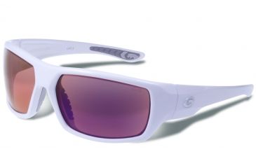 Image of Gargoyles WRATH Sunglasses, White Frame, Copper Polarized with Blue Mirror Lens, Polarized, 10700217.QTM