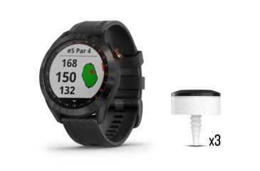 Image of Garmin Approach S40 Watch w/ CT10 Bundle, Black 010-02140-03