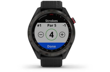 Image of Garmin Approach S42 GPS Smartwatch, Carbon Gray with Black Band, 010-02572-10
