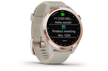 Image of Garmin Approach S42 GPS Smartwatch, Rose Gold with Light Sand Band, 010-02572-12