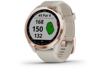 Image of Garmin Approach S42 GPS Smartwatch, Rose Gold with Light Sand Band, 010-02572-12