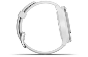 Image of Garmin Approach S42 GPS Smartwatch, Stainless Steel with White Band, 010-02572-11