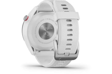 Image of Garmin Approach S42 GPS Smartwatch, Stainless Steel with White Band, 010-02572-11
