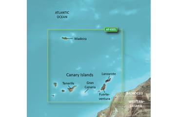 Image of Garmin BlueChart g2 Vision - Madeira and Canary Islands JUL 08 (AF450S) SD Card 010-C0750-00