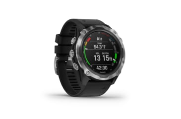 Image of Garmin Descent Mk2, Stainless Steel with Black Band, Stainless/Black, 010-02132-00