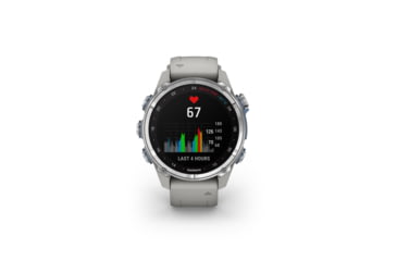 Image of Garmin Descent Mk3 43mm, Stainless Steel with Fog Gray Silicone Band, 010-02753-03