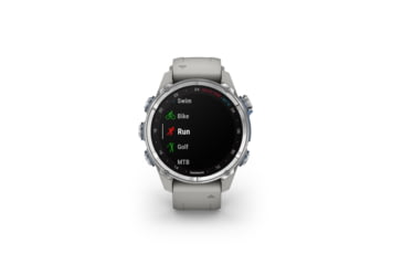 Image of Garmin Descent Mk3 43mm, Stainless Steel with Fog Gray Silicone Band, 010-02753-03