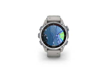 Image of Garmin Descent Mk3 43mm, Stainless Steel with Fog Gray Silicone Band, 010-02753-03