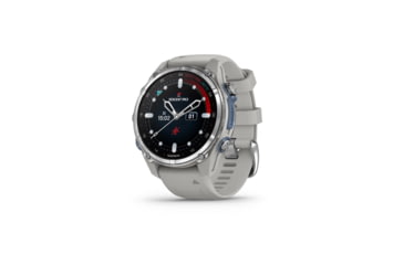 Image of Garmin Descent Mk3 43mm, Stainless Steel with Fog Gray Silicone Band, 010-02753-03