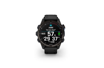 Image of Garmin Descent Mk3i 43 mm, Carbon Gray DLC Titanium with Black Silicone Band, 010-02753-10