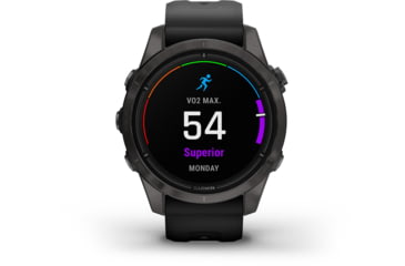 Image of Garmin Epix Pro Gen 2 - Sapphire Edition Watches, 42mm, Carbon Gray DLC Titanium w/ Black Band, 010-02802-14