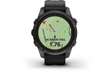 Image of Garmin Epix Pro Gen 2 - Sapphire Edition Watches, 42mm, Carbon Gray DLC Titanium w/ Black Band, 010-02802-14