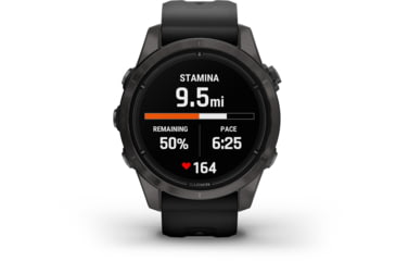 Image of Garmin Epix Pro Gen 2 - Sapphire Edition Watches, 42mm, Carbon Gray DLC Titanium w/ Black Band, 010-02802-14
