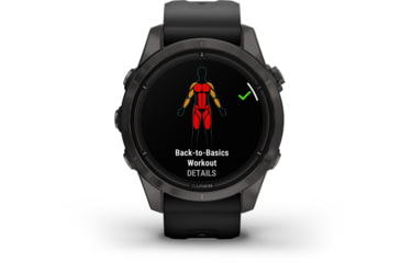 Image of Garmin Epix Pro Gen 2 - Sapphire Edition Watches, 42mm, Carbon Gray DLC Titanium w/ Black Band, 010-02802-14