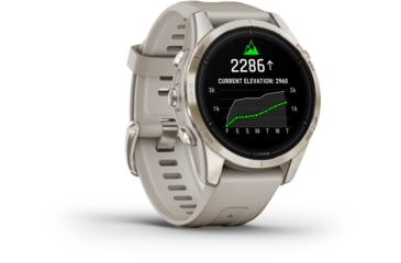 Image of Garmin Epix Pro Gen 2 - Sapphire Edition Watches, 42mm, Soft Gold w/ Light Sand Band, 010-02802-10