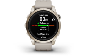 Image of Garmin Epix Pro Gen 2 - Sapphire Edition Watches, 42mm, Soft Gold w/ Light Sand Band, 010-02802-10