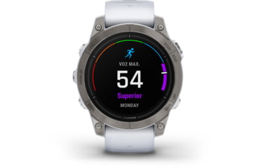 Image of Garmin Epix Pro Gen 2 - Sapphire Edition Watches, 47mm, Titanium w/ Whitestone Band, 010-02803-20