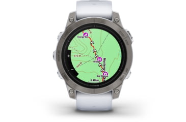 Image of Garmin Epix Pro Gen 2 - Sapphire Edition Watches, 47mm, Titanium w/ Whitestone Band, 010-02803-20