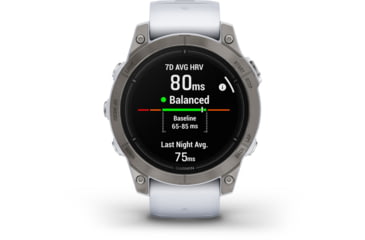 Image of Garmin Epix Pro Gen 2 - Sapphire Edition Watches, 47mm, Titanium w/ Whitestone Band, 010-02803-20
