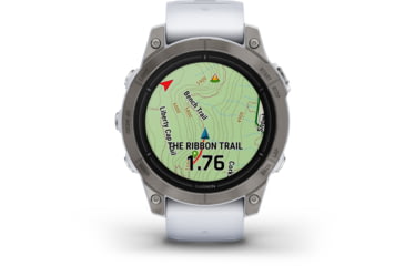 Image of Garmin Epix Pro Gen 2 - Sapphire Edition Watches, 47mm, Titanium w/ Whitestone Band, 010-02803-20