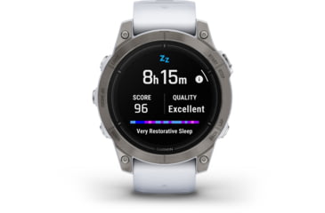 Image of Garmin Epix Pro Gen 2 - Sapphire Edition Watches, 47mm, Titanium w/ Whitestone Band, 010-02803-20