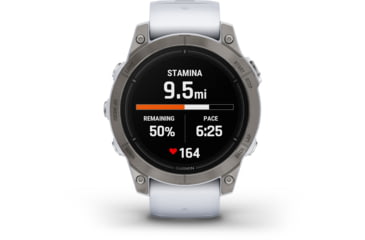Image of Garmin Epix Pro Gen 2 - Sapphire Edition Watches, 47mm, Titanium w/ Whitestone Band, 010-02803-20